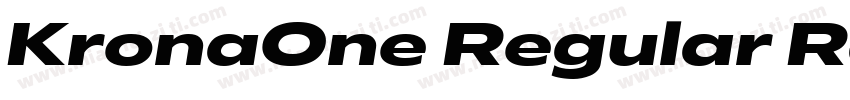 KronaOne Regular RadiateSans Bold字体转换